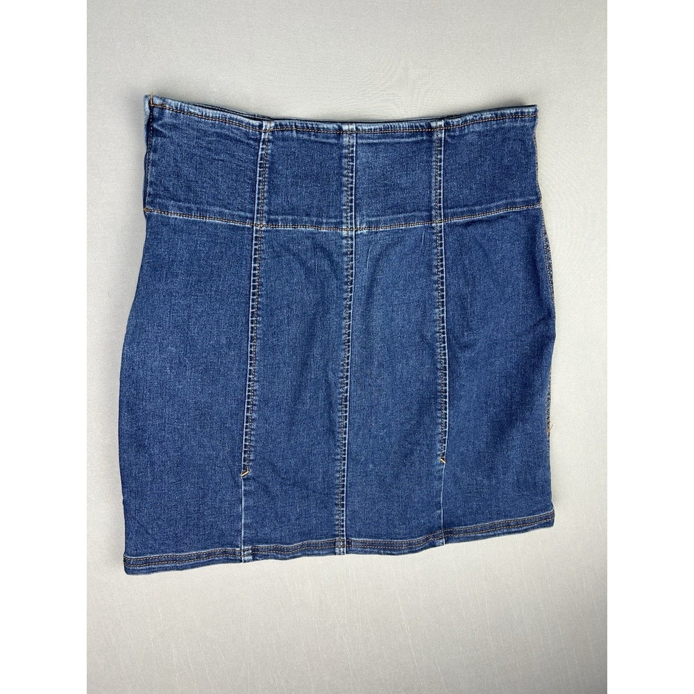 Free People Women's 8 Denim‎ Retro Mini Skirt - Picture 10 of 10